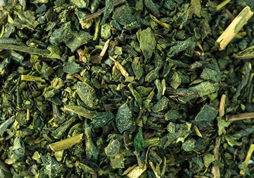 green tea leaves